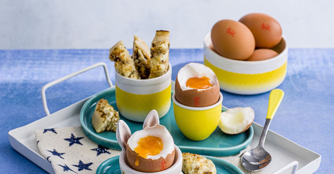 Annabel Karmel’s dippy eggs with crumpet fingers Egg Recipes